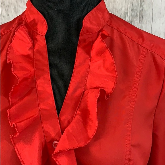 Ali & Kris Res Ruffled Button Down Blouse - Picture 2 of 6